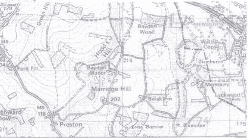A Map of modern day Marridge Hill England